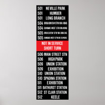 Toronto CLRV/ALRV Streetcar Rollsign Print