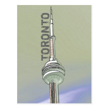 Toronto CN tower postcard