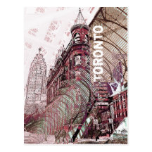 Toronto flat iron building postcard