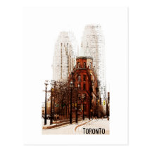 Toronto flat iron building postcard