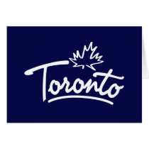 Toronto Leaf Script Card
