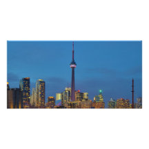 Toronto Ontario Canada Skyline At Night Photo Cards
