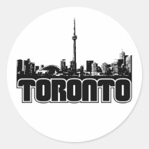 Toronto Skyline Round Sticker