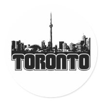 Toronto Skyline Round Sticker