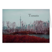 Toronto spring skyline greeting cards