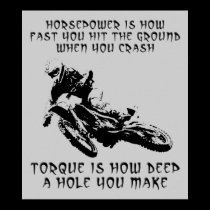 Torque Hole Dirt Bike Motocross Poster Sign Funny posters