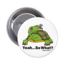 Tortoise and Bee Pinback Buttons