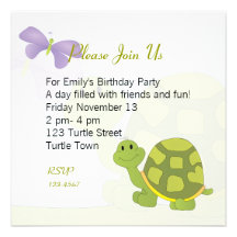 Tortue de bruit faire-parts