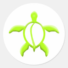 tortue de chaux autocollants ronds