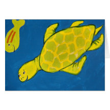 Tortue de mer cartes de vœux