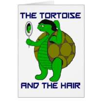 Tortue et la carte de cheveux (blanc à l'intérieur cartes