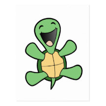 Tortue heureuse cartes postales