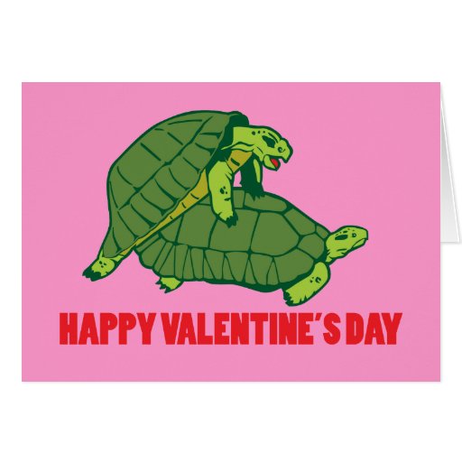 Tortue Valentine Carte De Vœux