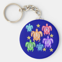 Tortues affligées Keychain d'arc-en-ciel Porte-clé