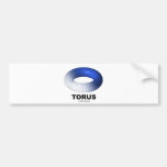 Torus (Blue Toroid Topology) Bumper Stickers