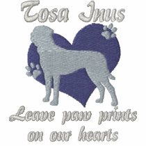 Tosa Inus Leave Paw Prints Embroidered Polo Shirt