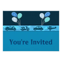 Total Birthday Boy In Blue Invitation