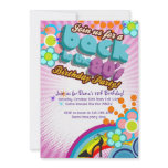 Totally 80's Birthday Bash girl party invitation