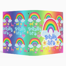Totally 80s rainbow 2 3 ring binder