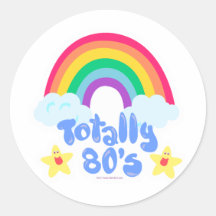 Totally 80s rainbow stickers