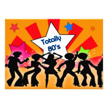 totally 80's retro  party Invitation