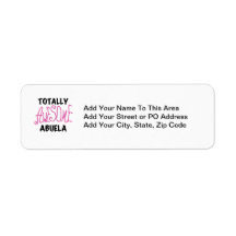 Totally Awesome Abuela Pink Tshirts and GIfts Labels