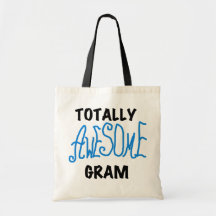Totally Awesome Gram Blue Tshirts and Gifts Bags