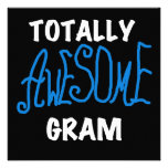 Totally Awesome Gram Blue Tshirts and Gifts Custom Invitation