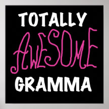 Totally Awesome Gramma Pink T-shirts Gifts Print