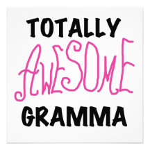 Totally Awesome Gramma Pink Tshirts Gifts Custom Invitation