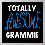 Totally Awesome Grammie Blue Tshirts Gifts Poster