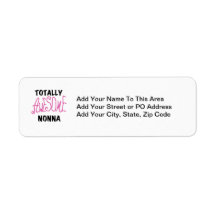 Totally Awesome Nonna Pink T-shirts and Gifts Labels