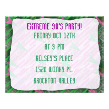 Totally Extreme 90's Party Invitation