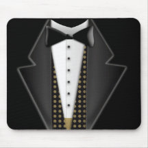 Totally formal tuxedo mouse mat
