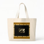 Tote Bag, Large - Black on Tan