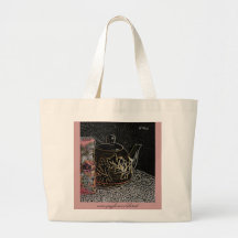 Tote Bag Large - Books and Tea