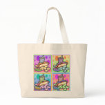 Tote Bag - Pop Art Hot Dog with Chips and a Drink