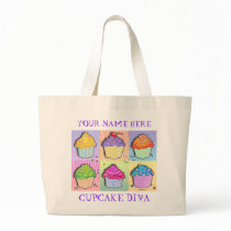 Tote Bags - Pop Art Cupcakes
