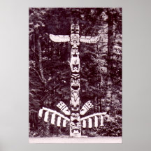 Totem Pole,  Alaska circa 1940 Print