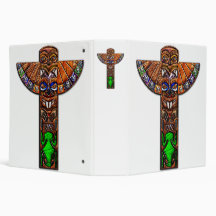 Totem Pole Spirit Creatures Vinyl Binders