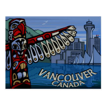 Totem Polonais de cartes postales de Vancouver et 