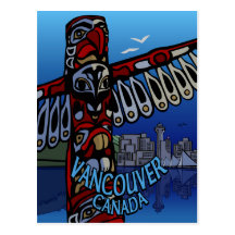 Totem Polonais de cartes postales de Vancouver et 