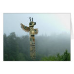 Totem Rising in the Mist Greeting Card