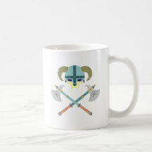 Totenkopf Schädel Äxte skull axes Haferl