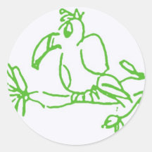 Toucan Autocollants Ronds