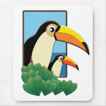 Toucans de maman et de bébé tapis de souris