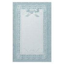 Touch of Lace - Blue Customized Stationery