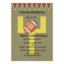 Touchdown Football Invitation