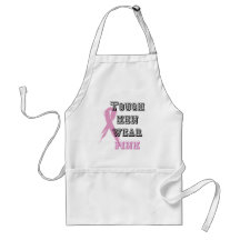 Tough men wear pink apron
