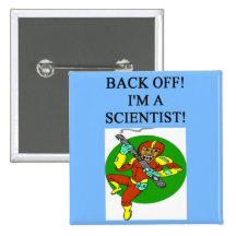 tough scientist pinback button